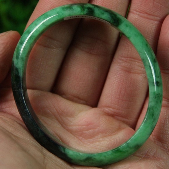 56mm Certified Pale green 100% Natural A Jade jadeite Bangle Bracelet 5055 - Picture 4 of 10
